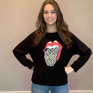 Cute lips long sleeve shirt